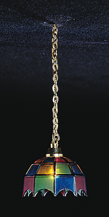 COLORED TIFFANY HANG.LAMP