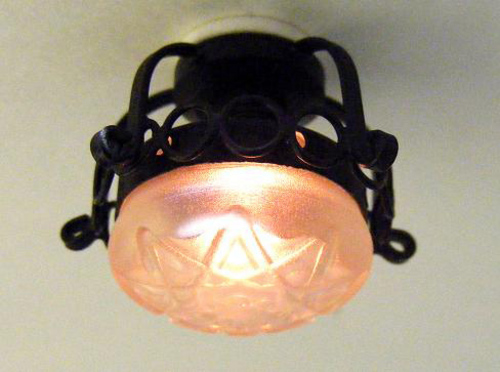 SCROLLED IRON CEIL.LAMP