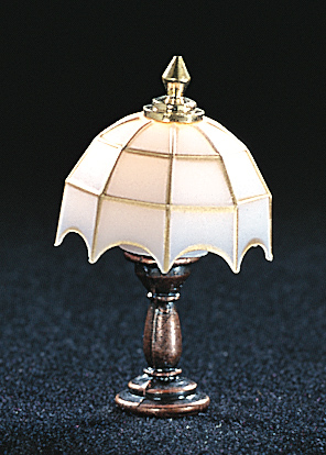 WHITE TIFFANY TABLE LAMP