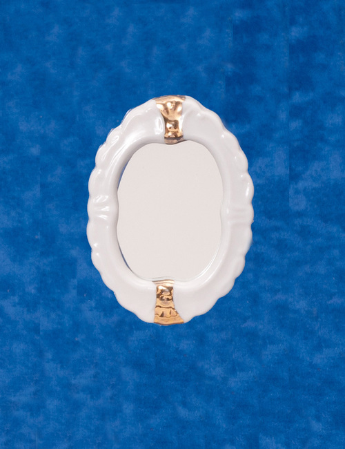 WHITE MIRROR/GOLD TRIM
