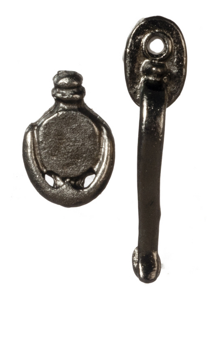 DOOR HANDLE/KNOCKER/BLK/2
