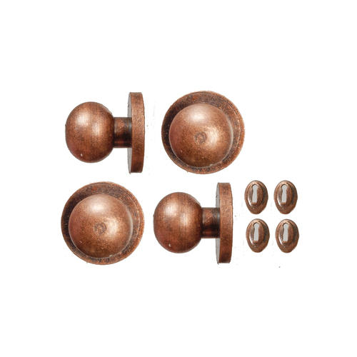 DOOR KNOB/KEYHOLE/BRONZ/4