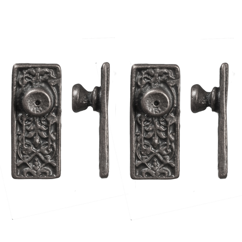 ORNATE DOOR KNOB/PEWTER/4