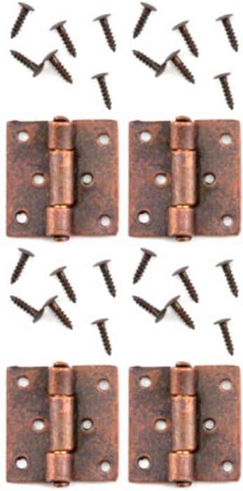 BUTT HINGES W/NAIL/BRNZ/4
