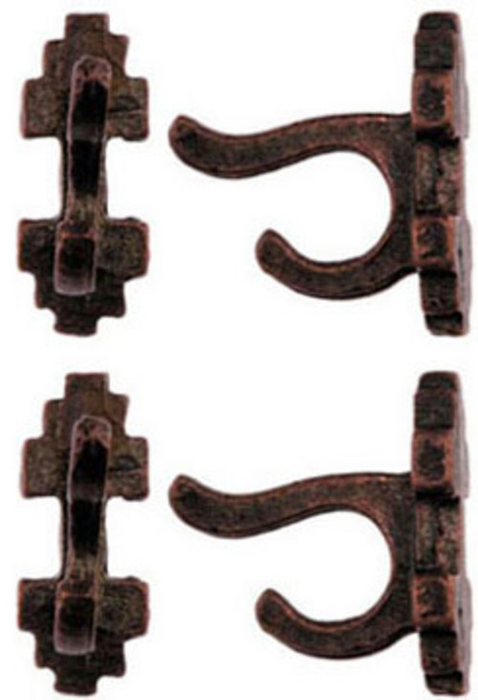 WALL HOOKS/4/OIL RUB/BRNZ