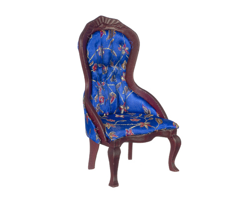 VICT.LADY CHAIR/BL.FL/MAH