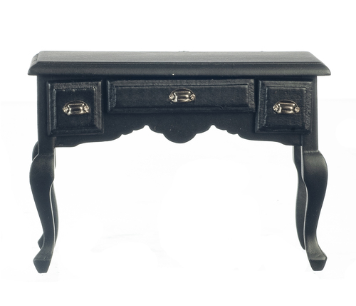 DESK/BLACK/PEWTER HDWE.