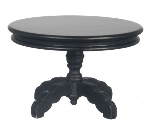 RD.PEDESTAL TABLE/BLACK