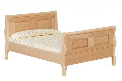 SLEIGH BED/OAK