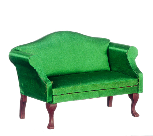SOFA/EMERALD GREEN/MAHOG