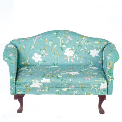 SOFA/TURQUOISE/MAHOGANY