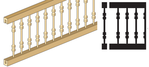 PORCH RAILING/2x12/ROUND