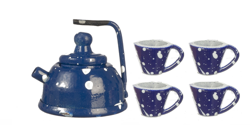 BLUE SPATTERWARE TE S/5