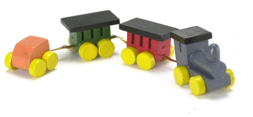 WOOD TRAIN SET/4/COLORED