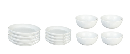 WHITE DISHES/SET/12