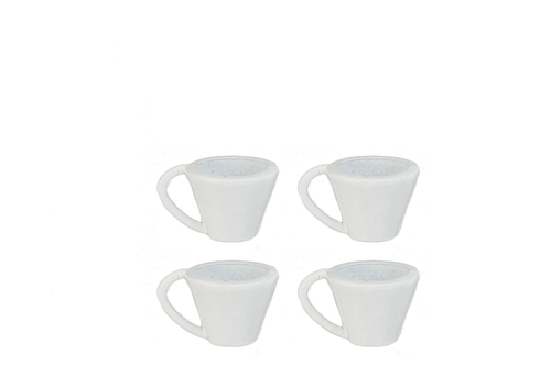 WHITE CUPS/SET/4