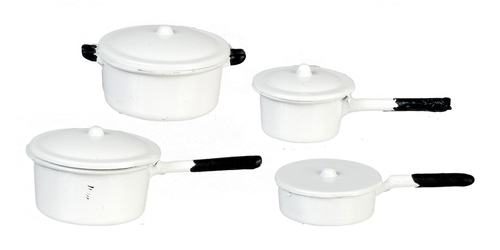 WHITE POT SET/8