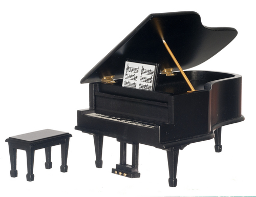 PIANO W/BENCH/BLACK/CB