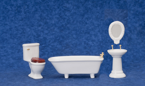 4pc ARTDECO BATH/WHITE
