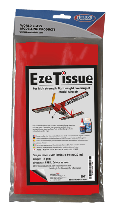 EZE TISSUE/RED/PACK/5