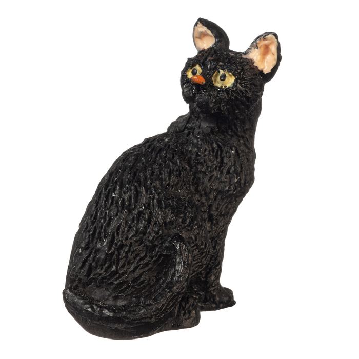 CAT LOOKING BACK/BLACK