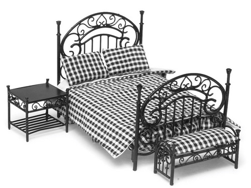 BEDROOM SET/3/BLACK/CS
