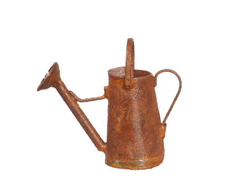 SMALL WATERING CAN/RUST