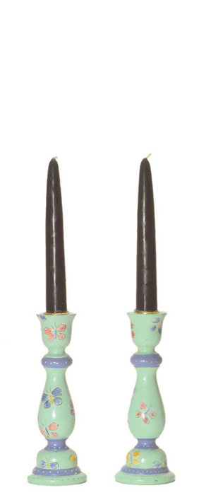 GRN.BUTTERFLY CANDLESTCKS