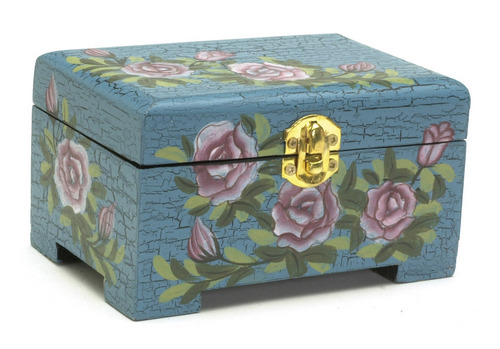 BLUE CRACKLE JEWELRY BOX