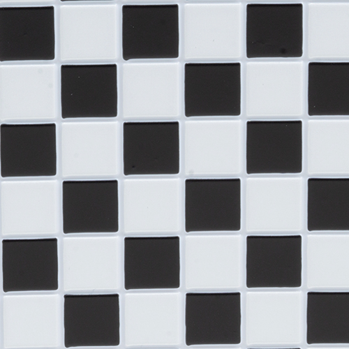 TILE FLOOR/BLACK/WHITE