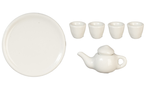 TEA SET/WHITE
