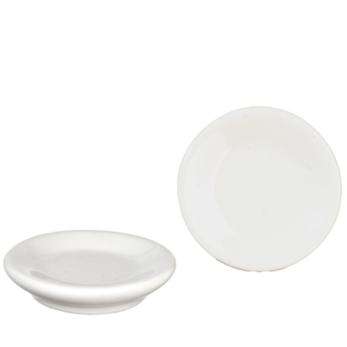 ROUND CERAMIC PLATE/WHITE