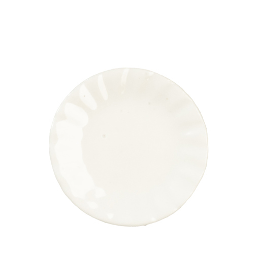 ROUND CERAMIC PLATE/WHITE