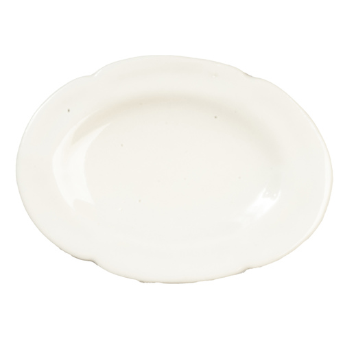 OVAL CERAMIC PLATE/WHITE