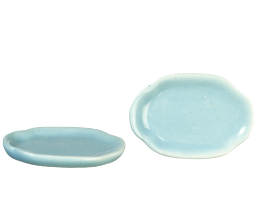 OVAL BLUE CERAMIC PLATE