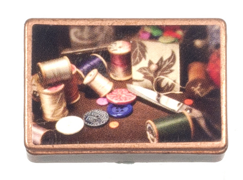 ANT.SEWING BOX/W/ACCESS.