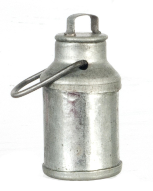 TIN MILK CAN W/LID