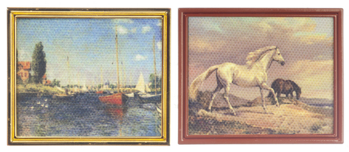 MONET/HORSES/CANVAS/METAL