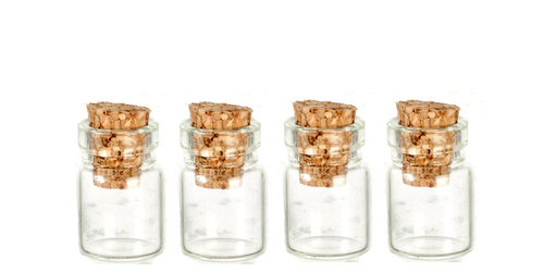17mm GLASS BOTTLES/SET/4
