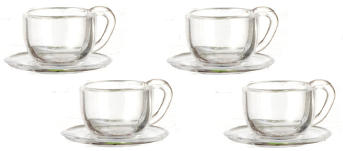 CUPS & SAUCERS/CLEAR/500