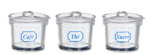 CANISTERS W/LID/CLR/SET