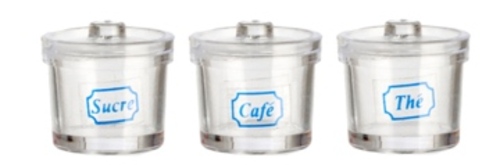 CANNISTERS W/LIDS/CLR/500