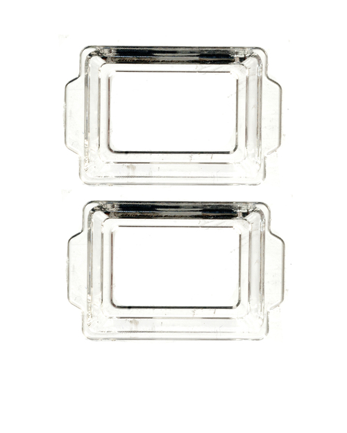 2 SMALL TRAYS W/HANDLES