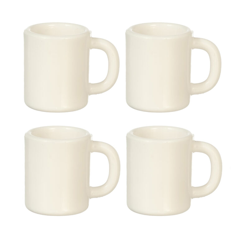 LG WHITE MUGS/SET/4