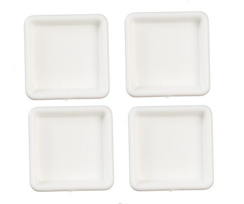 FOUR SQUARE PLATES/WHITE