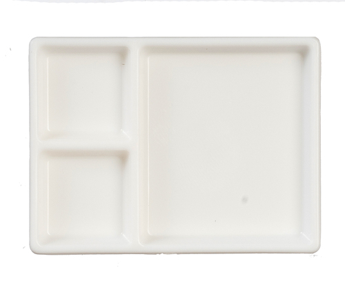 PARTITIONED TRAY/WHITE