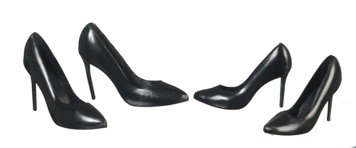 LADIES BLACK SHOES/1PAIR