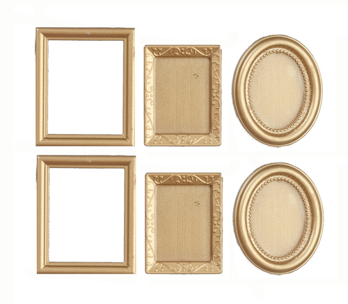 ASSORTED GOLD FRAMES/6