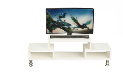 CURVED  T.V. AND CONSOLE