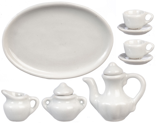 CERAMIC TEA SET/10/WHITE